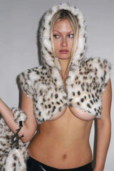 Faux Fur Sleeveless Jacket image 0