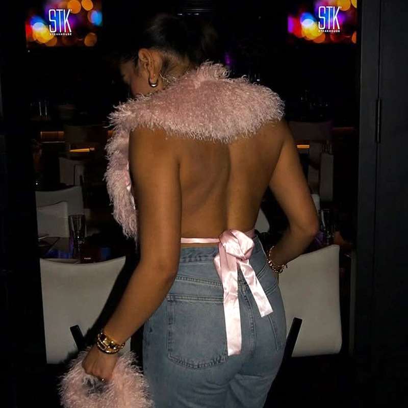 Faux Fur Sleeveless Vest image 2