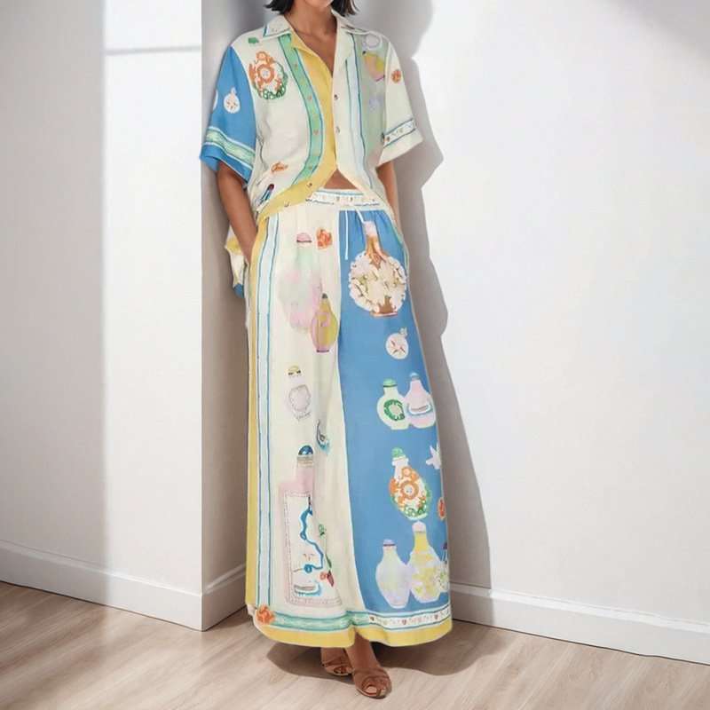 Artistic Print Two-Piece Lounge Set image 1