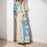 Artistic Print Two-Piece Lounge Set image 1