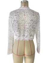 Lace Open Front Long Sleeve Jacket image 6