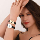 Bracelets with Gold and Silver Leaf Accents image 4