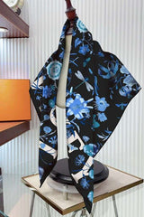 Scarf with Floral and Dragonfly Print image 0