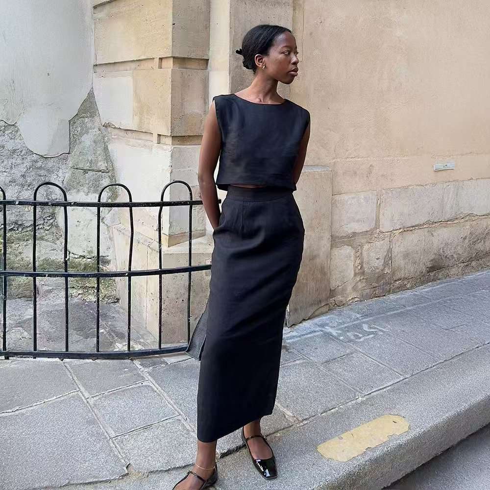 Crop Top and Midi Skirt Set image 2