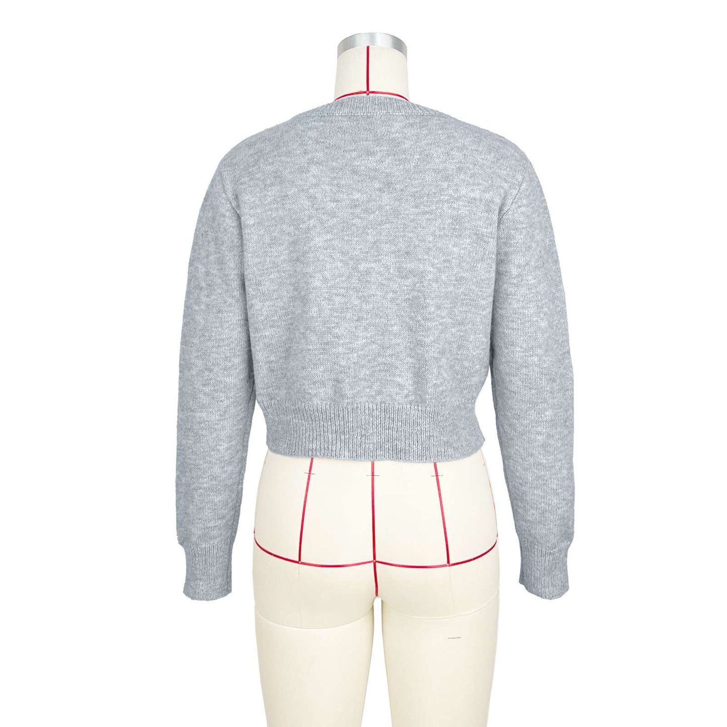 Button Down Cropped Cardigan Sweater image 6