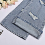 Wrapped Chest Sleeveless Denim Jumpsuit image 6