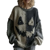 Cozy Sweater with Striped Sleeves - L, Grey 1 image