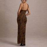 One-Shoulder Leopard Maxi Dress image 2