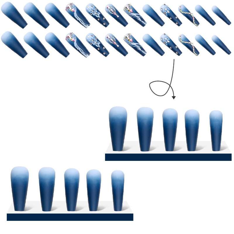 Floral Nail Art with Rhinestone Accents image 4