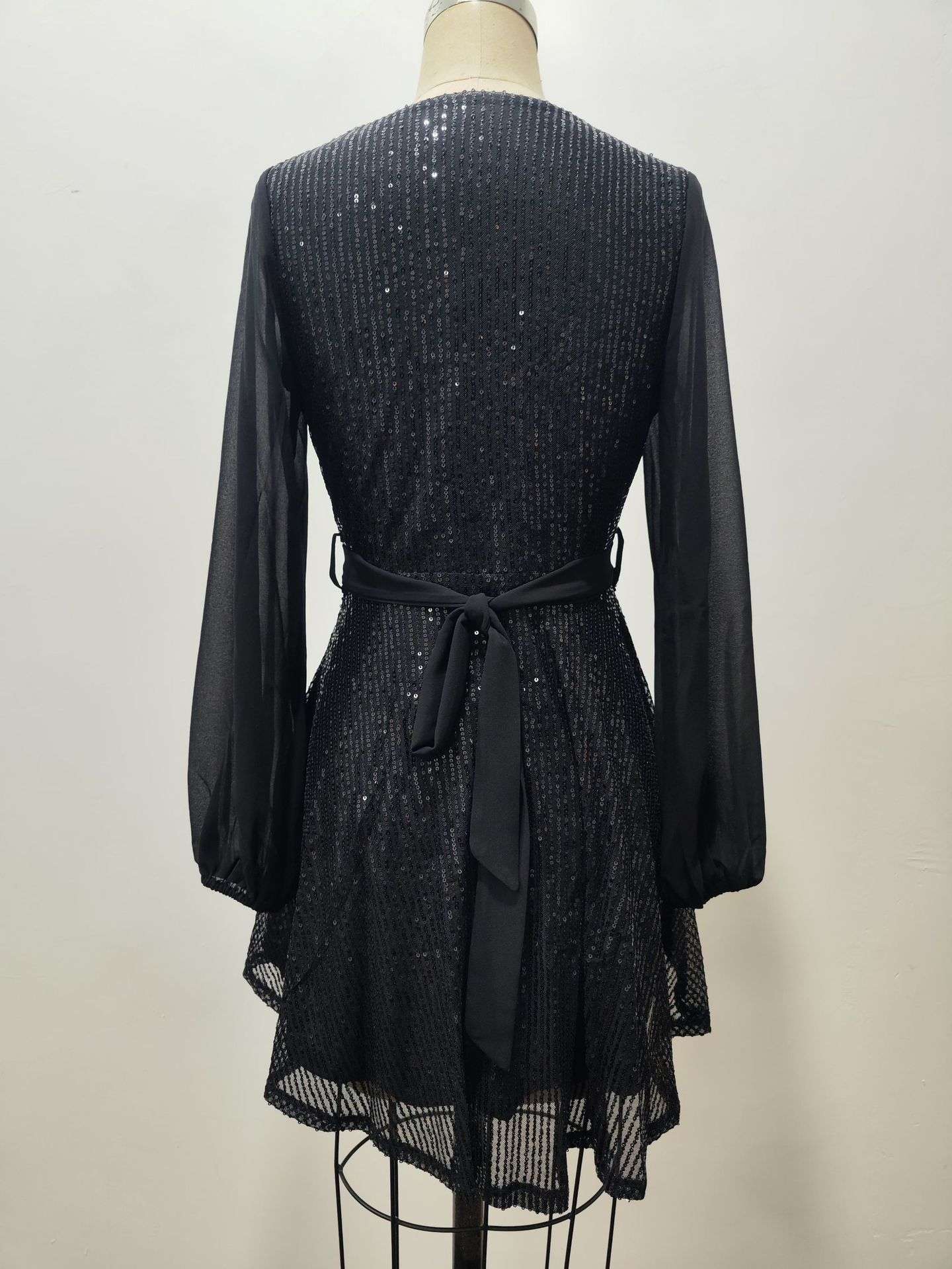 Long Sleeves Loose Fitting Short Party Dress image 4