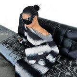 Monochrome Seduction Maxi Dress image 2