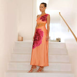 Elegant One-Shoulder Maxi Dress image 1