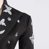 Sequins Panel V-Neck Blazer image 3