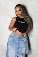 Cut-Out Sleeveless Crop Top image 0