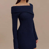 Solid Off-Shoulder Bodycon Dress image 2