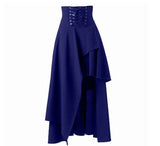 High-Waisted Maxi Skirt - L, Blue image