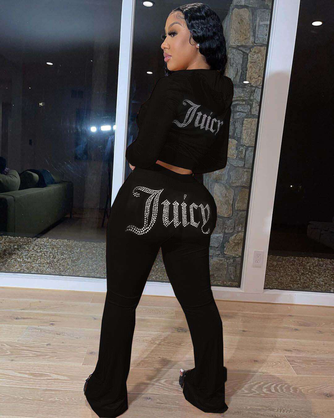 Solid Long Sleeve 2 Piece Tracksuit image 2