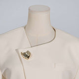 Cropped Collarless Blazer image 4