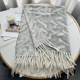 Winter Fashion Luxury Shawl with fringes image 4