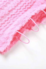 Sexy Off Shoulder LongSleeve Backless Fluffy Mini Dress image 7