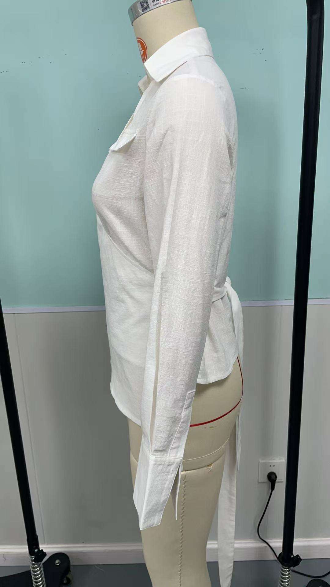 Wrap-Style Top with Tie Waist image 5