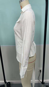 Wrap-Style Top with Tie Waist image 5