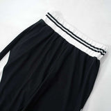 Colorblock Cropped Zipper Coats Pant Sets image 7