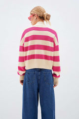 Striped Boxy Crop Cardigan image 0