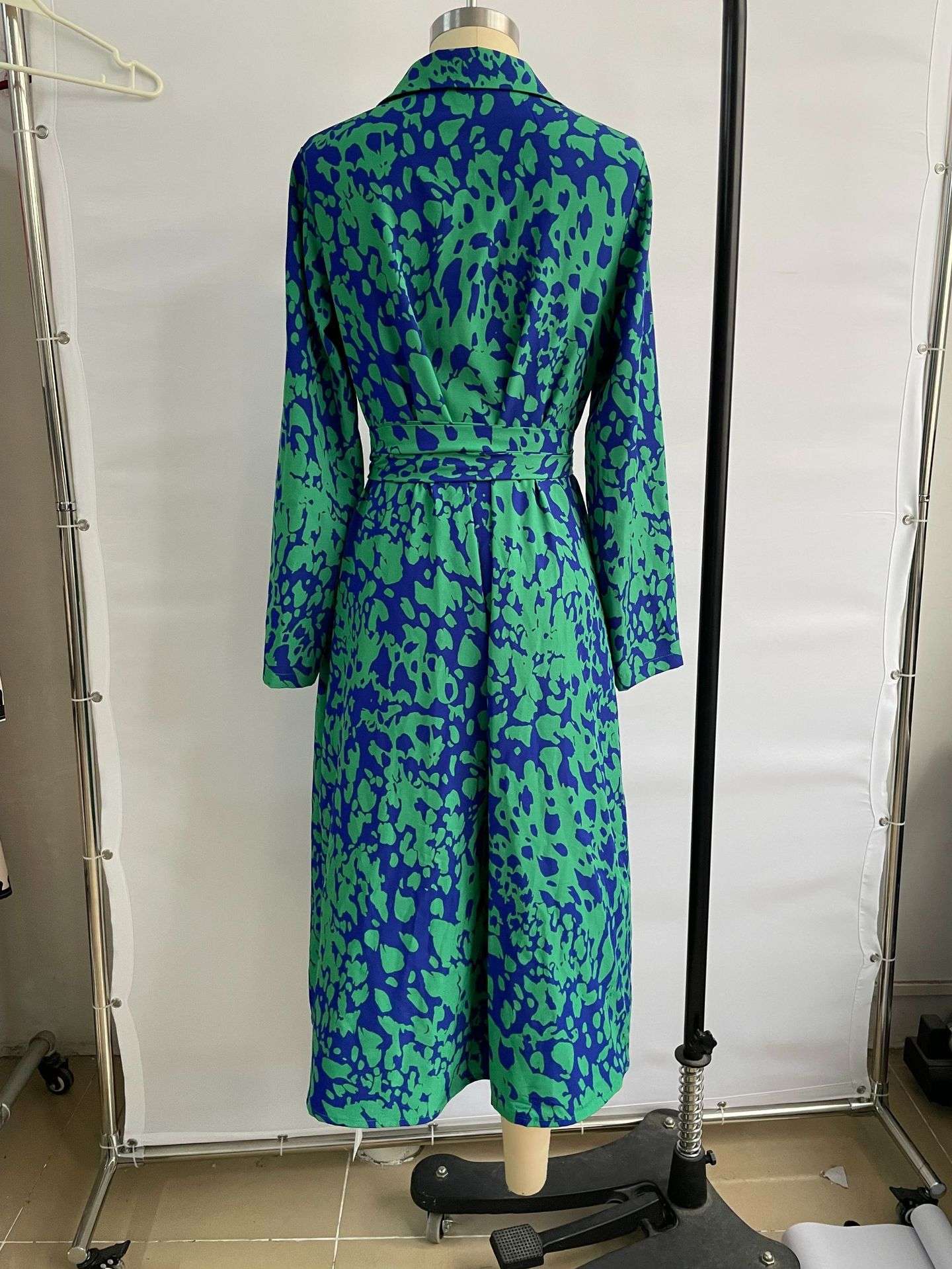 Animal Print Button-Front Maxi Dress image 7