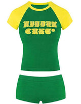 Graphic Tee & Shorts Set - L, Green image