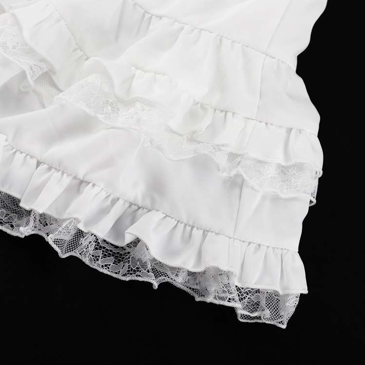 Sleeveless Peplum Blazer Top and Ruffled Mini Skirt Set image 6