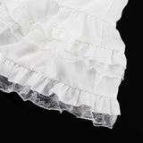 Sleeveless Peplum Blazer Top and Ruffled Mini Skirt Set image 6