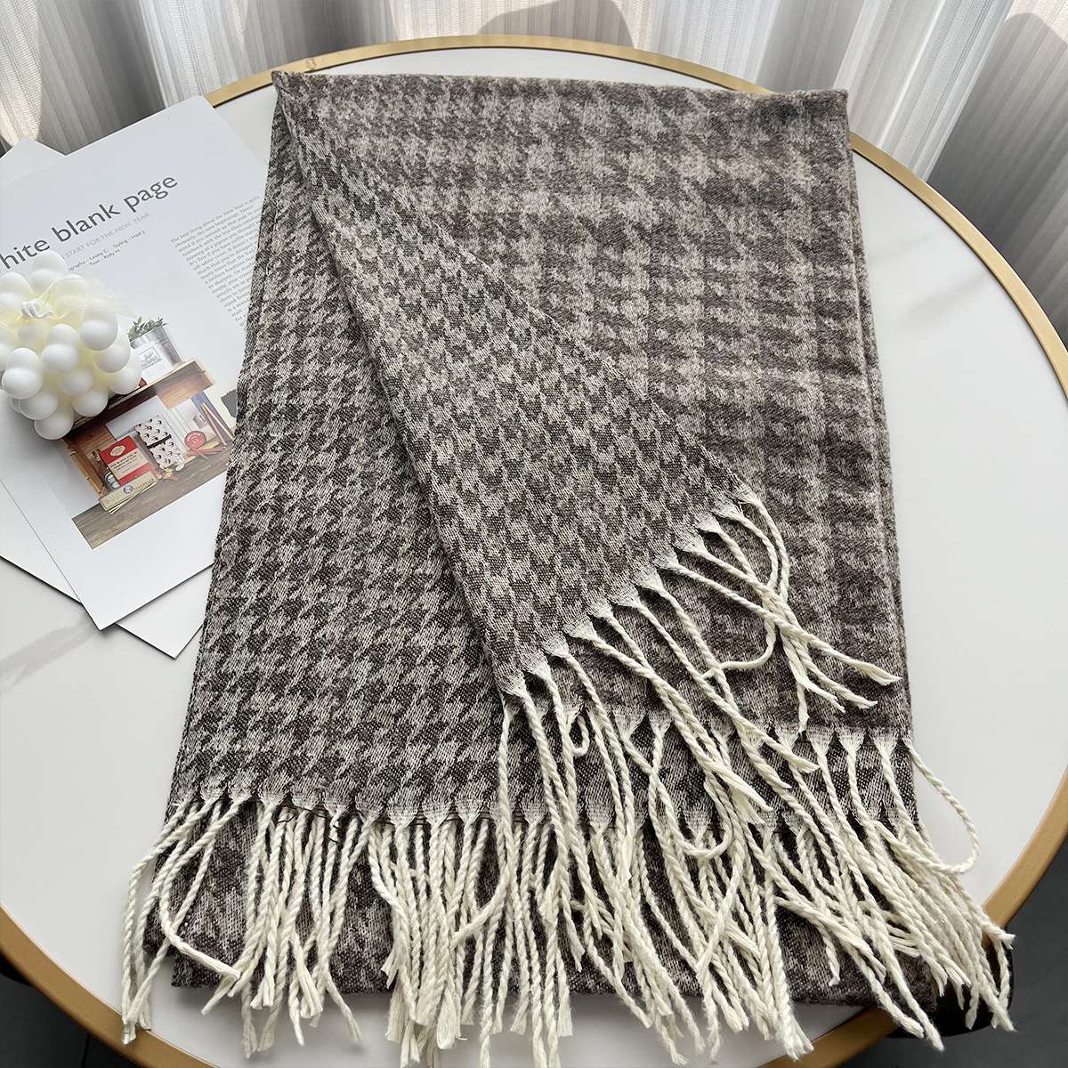Winter Fashion Luxury Shawl Tassel Wrap image 1