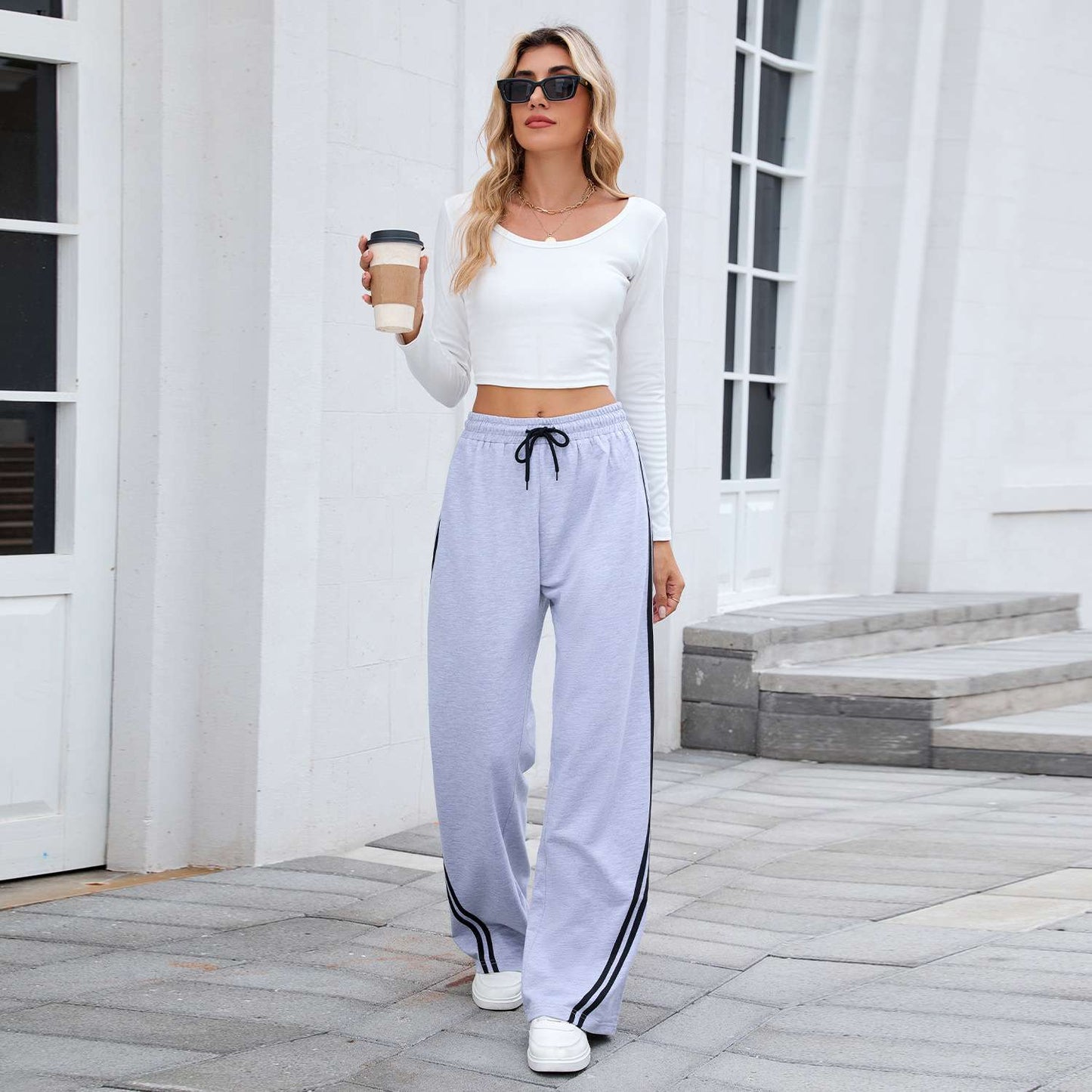 Lounge Pants with Side Stripe Details image 6