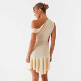 Asymmetrical One-Shoulder Floral Print Dress image 2