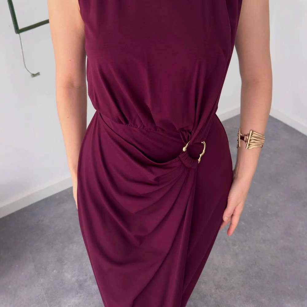 Sleeveless Draped Maxi Dress image 2