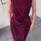 Sleeveless Draped Maxi Dress image 2