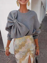Bow-Embellished Glam Pullover image 2