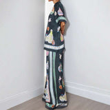 Short-Sleeve Button-Up and Wide-Leg Pants Set image 3