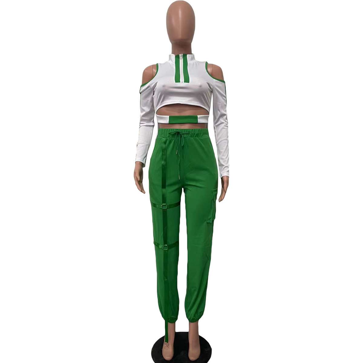 Splicing Cold Shoulder Set image 3