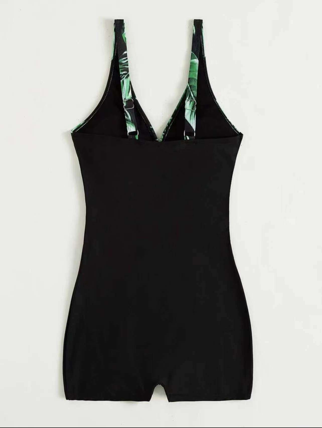 Tropical Leaf Print Sleeveless Jumpsuit image 3