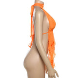 Vibrant Ruffled Halter Top image 6