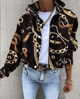 Cropped Retro Style Jacket - S, Multi Beige image