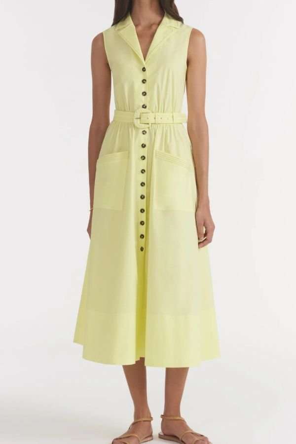 Button-Front Midi Dress image 0