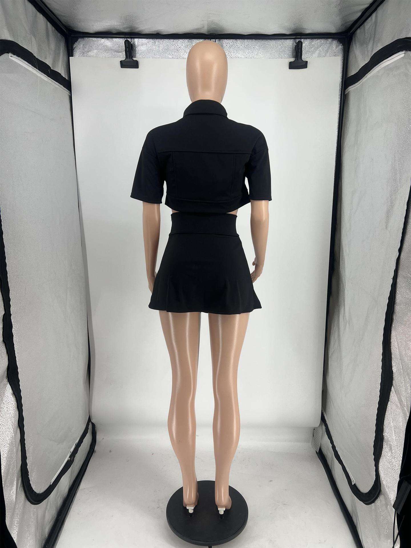 Utility Crop Top & Pleated Skirt Set image 5