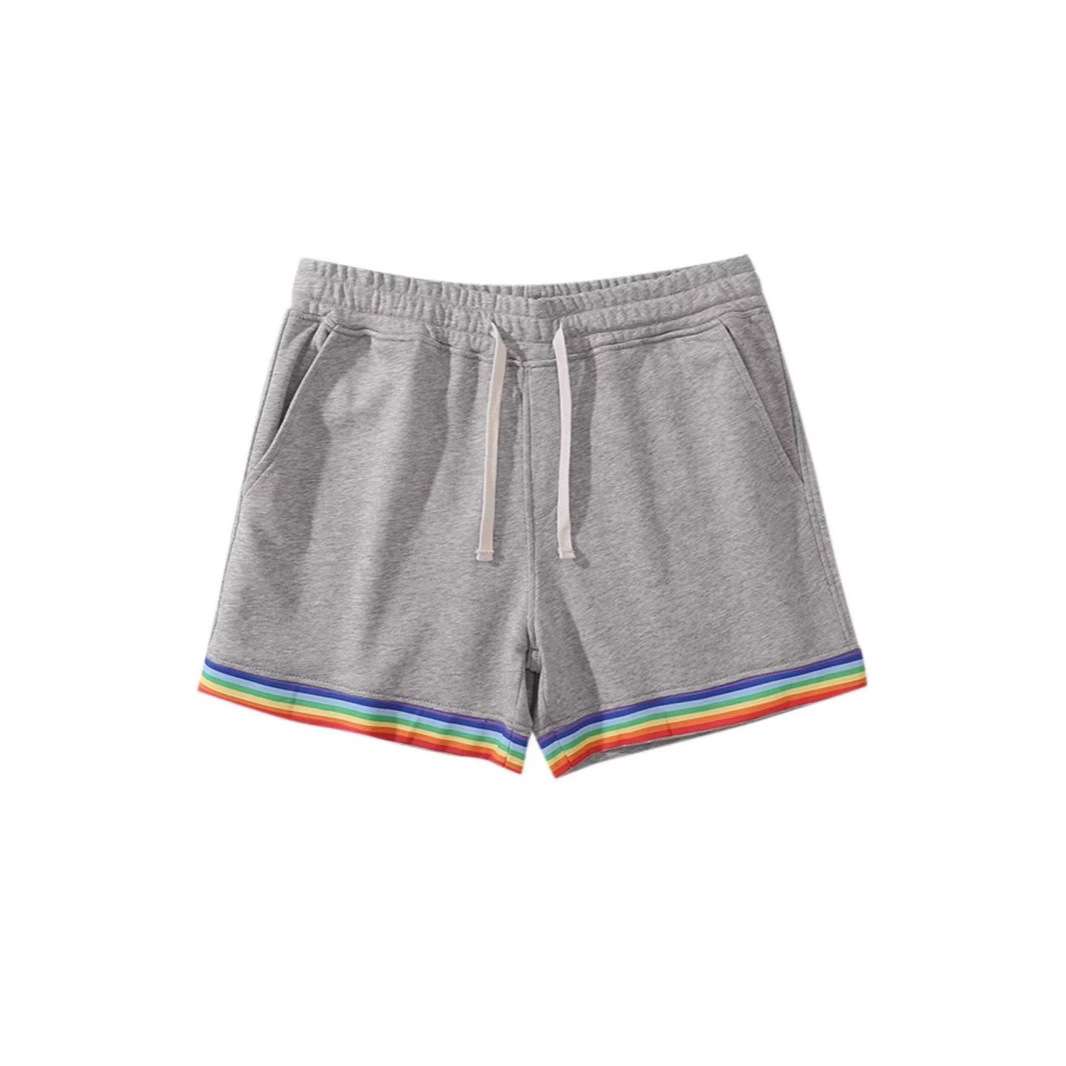 Mens Swim Shorts with Rainbow Trim - XL, Grey image