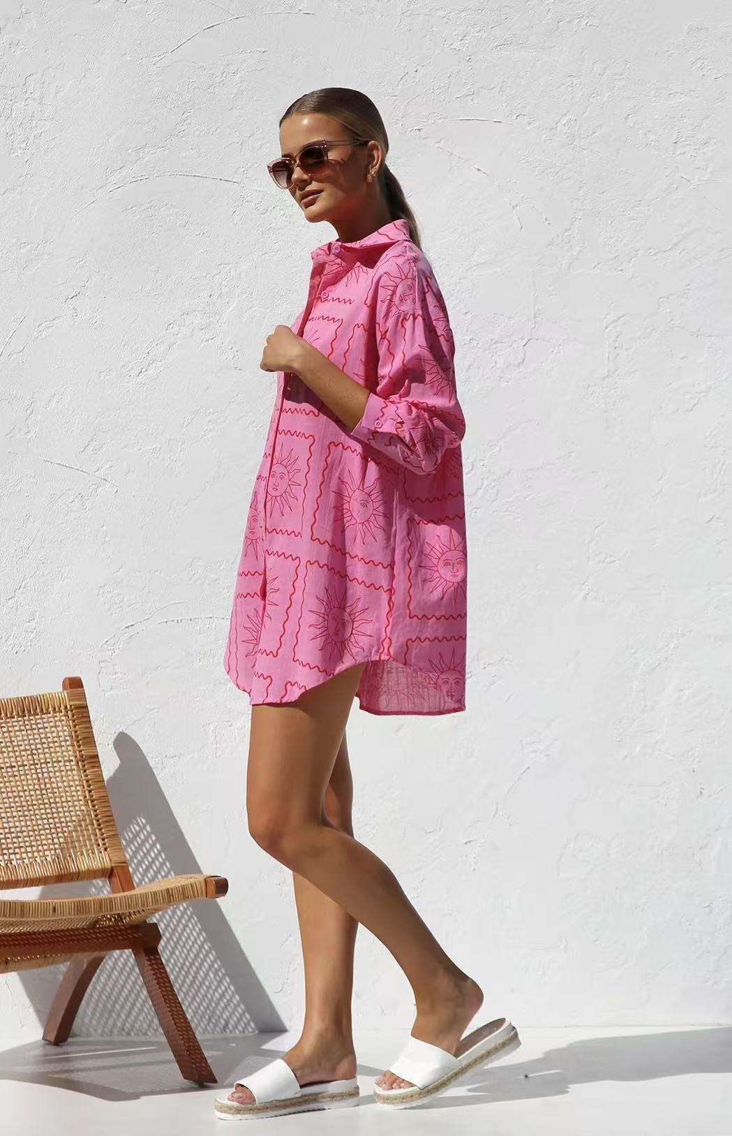 Celestial Print Button-Down Shirt image 3