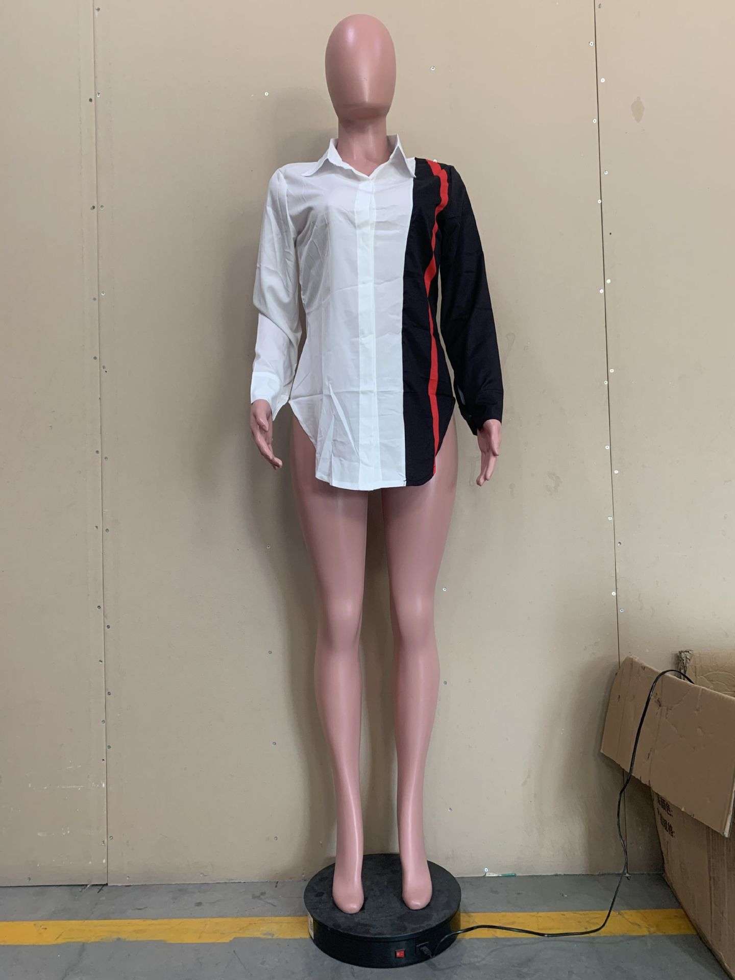 Striped Shirt Casual Colar, Long Sleeve, Button Front Shirt image 4