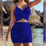 Tropical Cutout Bodycon Mini Dress image 3