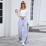 Lounge Pants with Side Stripe Details - S, Grey image